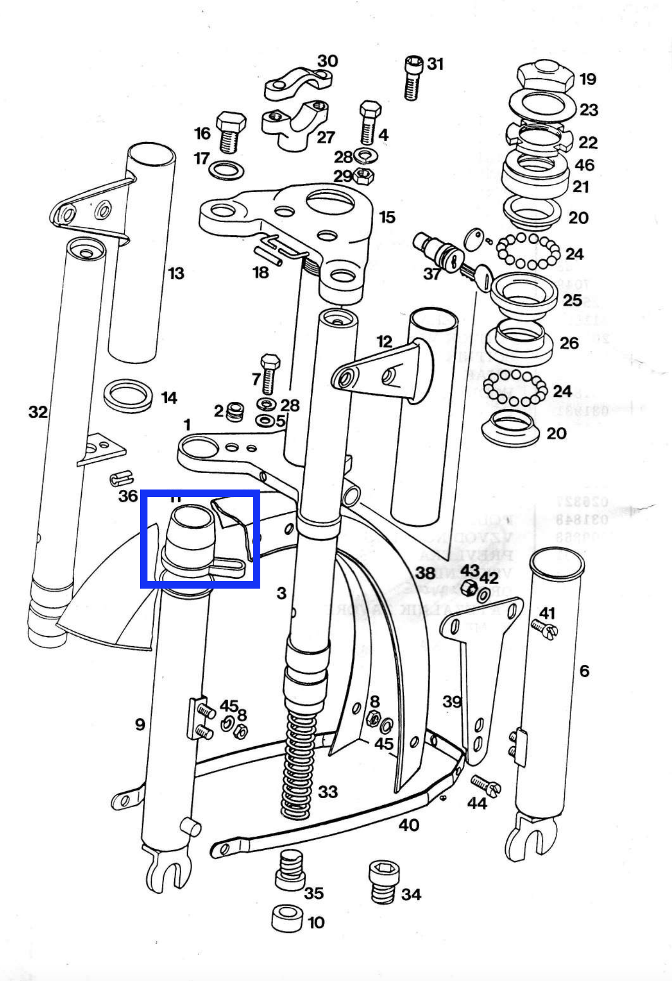 Guma prednjih vilica novi tip, za Tomos A3,A35,APN