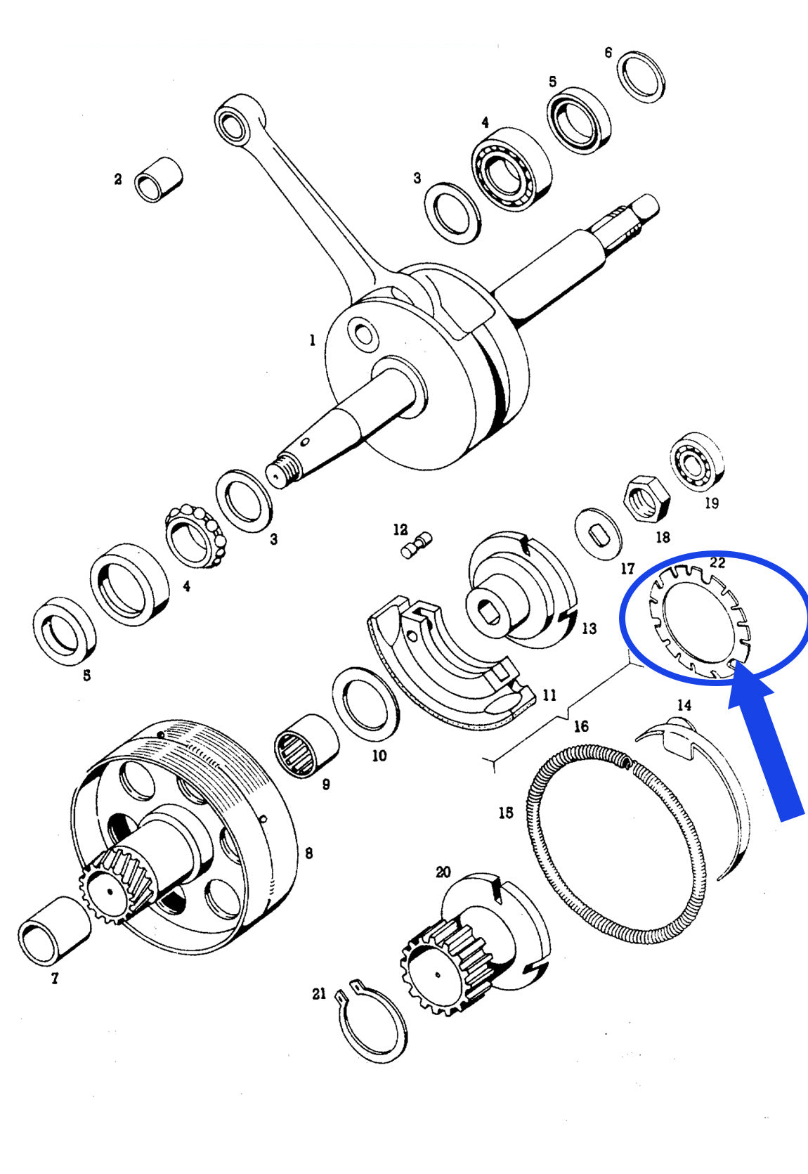 Opružna pločica za Tomos A3,A35,A5
